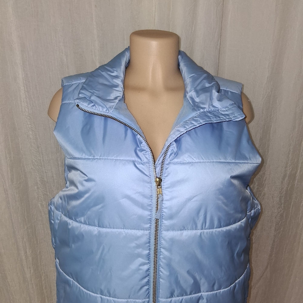 J. Crew Mountain Puffer Vest Sz XL Sky Blue Apparel - Picture 9 of 14